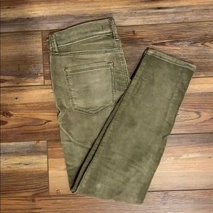 Free People olive green corduroy pants